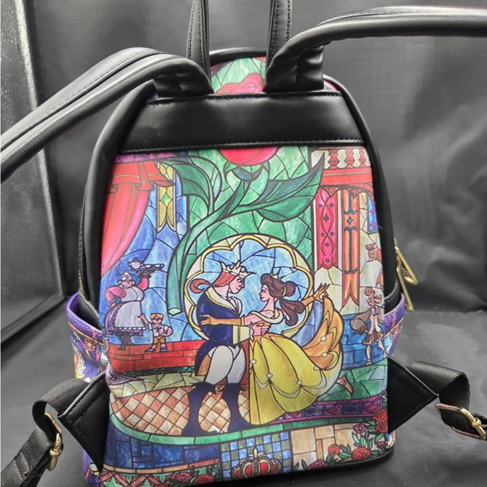 Loungefly Disney Castle Backpack with Multicolor Design - Picture 5 of 10